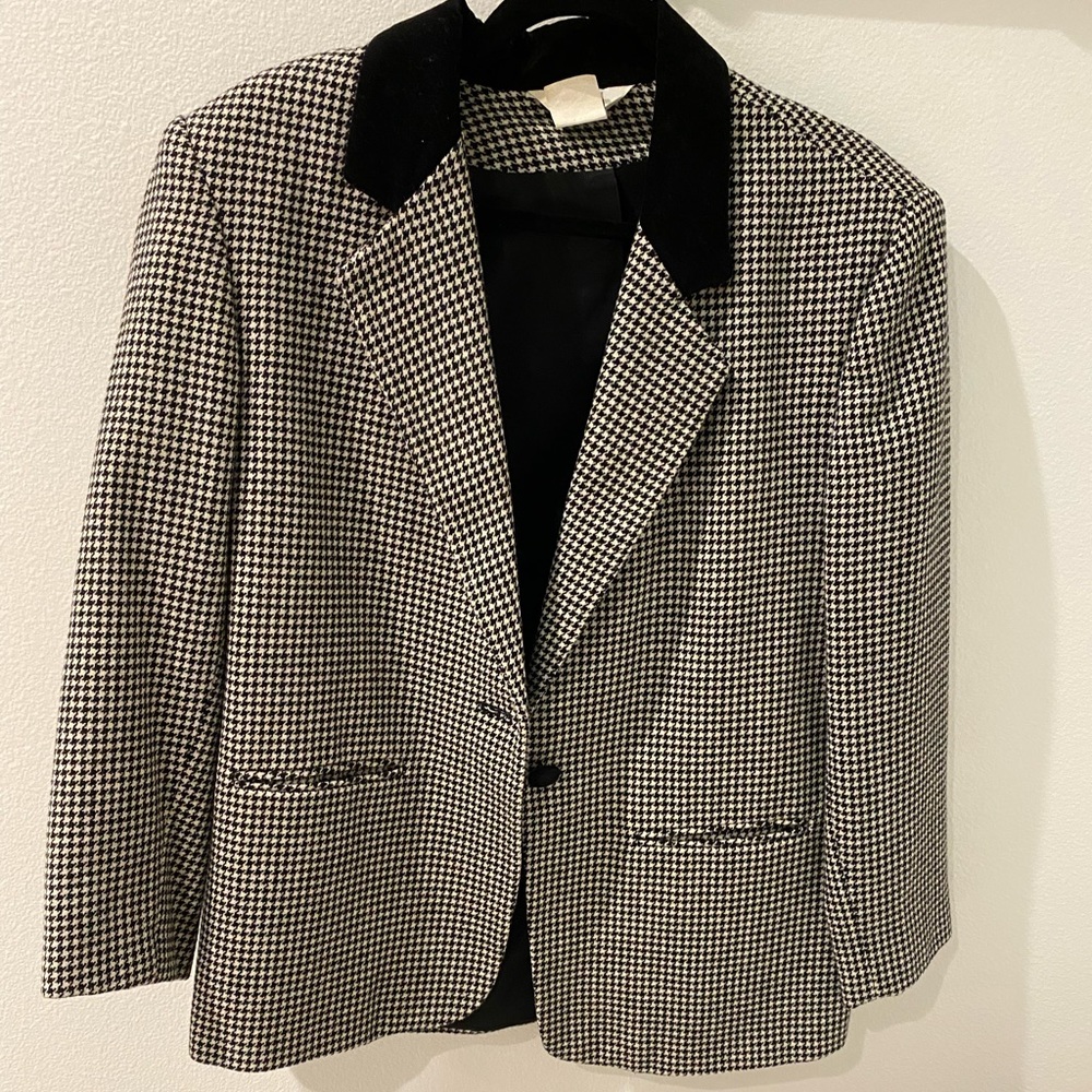Vintage Houndstooth Blazer